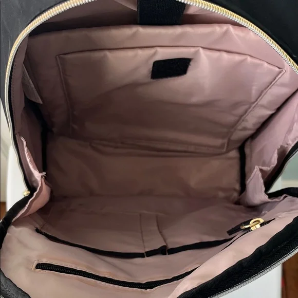 Samsonite Black Laptop Backpack with Gold Accents - Picture 3 of 5